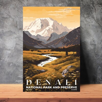 Denali National Park and Preserve Poster, Travel Art, Office Poster, Home Decor | S3 - image3